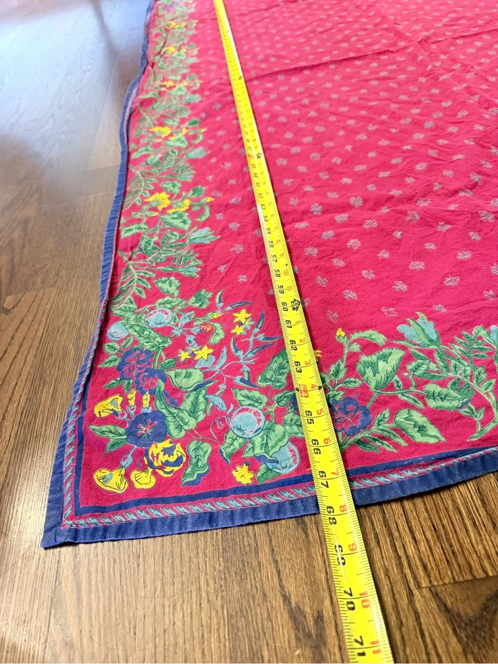 Vintage Williams-Sonoma Provence 68x84 tablecloth + 8 napkins Red w/green purple